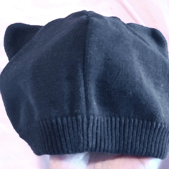 BLACK KNIT CAT HAT By Koala Kids SIZE MEDIUM NWOT - Picture 3 of 7